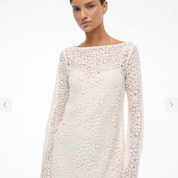 STAUD Maya Dress | Ivory | Small - Picture 3 of 5
